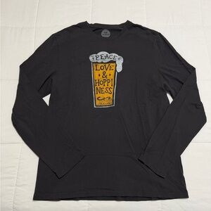 Life Is Good Charcoal Tee with Peace Graphic